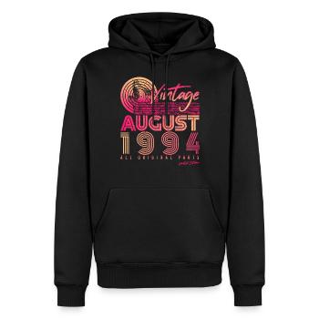 1994 Im August Geboren - Männer Premium Bio Hoodie - Schwarz - Vorne - Nico (187cm)