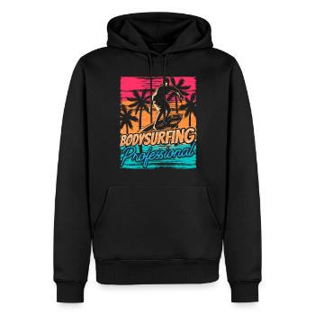 Bodysurfing Profi Bodysurfer Bodysurf Bodysurfen - Männer Premium Bio Hoodie - Schwarz - Vorne - Nico (187cm)