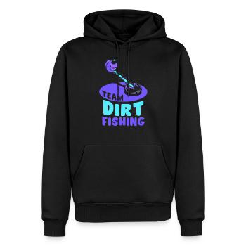 Équipe Dirt Fishing Détection de métaux Détection de métaux - Sweat à capuche Premium bio Homme - noir - Devant - Nico (187cm)