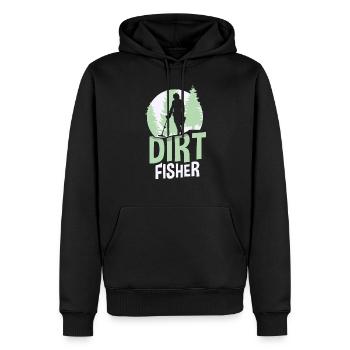 Dirt Fischer Métal Détection De la saleté Pêche - Sweat à capuche Premium bio Homme - noir - Devant - Nico (187cm)