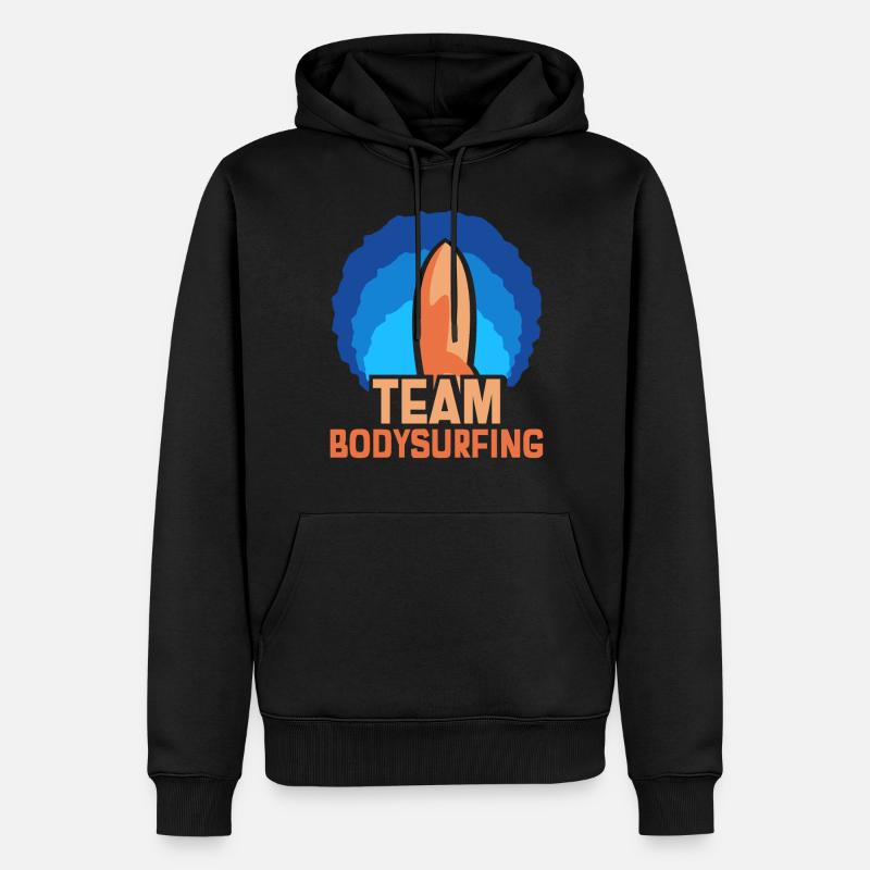 Équipe Bodysurfen Bodysurf Bodysurf Bodysurfer - Sweat à capuche Premium bio Homme - noir