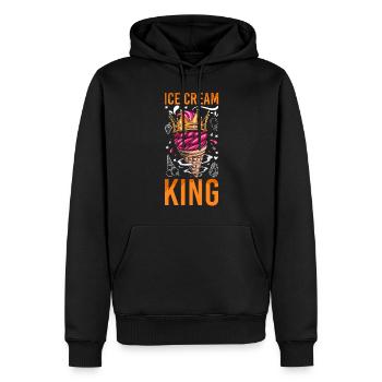 Ice Cream Cone Crown Ice Cream - Männer Premium Bio Hoodie - Schwarz - Vorne - Nico (187cm)