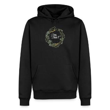 Team Braut I Blumenkranz Hochzeit Boho Stil - Männer Premium Bio Hoodie - Schwarz - Vorne - Nico (187cm)