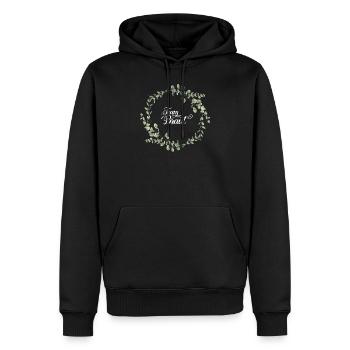 Team Braut I Blumenkranz Hochzeit Boho Stil - Männer Premium Bio Hoodie - Schwarz - Vorne - Nico (187cm)