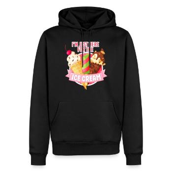 Ice Cream Cone Popsicle I'm Just - Männer Premium Bio Hoodie - Schwarz - Vorne - Nico (187cm)