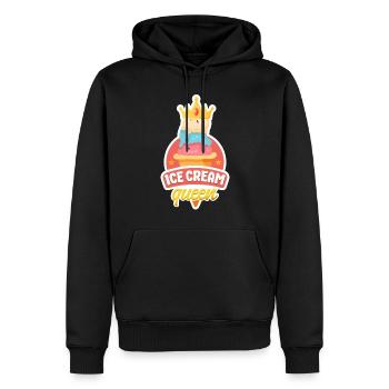 Ice Cream Cone Crown Ice Cream - Männer Premium Bio Hoodie - Schwarz - Vorne - Nico (187cm)