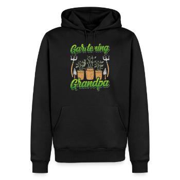 Jardinage Grand-père Jardinier Grand-père Jardin - Sweat à capuche Premium bio Homme - noir - Devant - Nico (187cm)