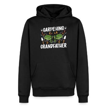Jardinage Grand-père Jardinier Grand-père Jardin - Sweat à capuche Premium bio Homme - noir - Devant - Nico (187cm)