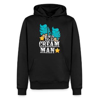 Ice Cream Boy Cone Ice Cream Man - Männer Premium Bio Hoodie - Schwarz - Vorne - Nico (187cm)
