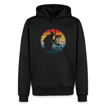 Fotografie Kamera Fotograf Retro Kamera Fotografie - Männer Premium Bio Hoodie - Schwarz - Vorne - Nico (187cm)