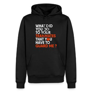 Guard Me Teammates Basketball Hoops Ball Dunk - Sweat à capuche Premium bio Homme - noir - Devant - Nico (187cm)