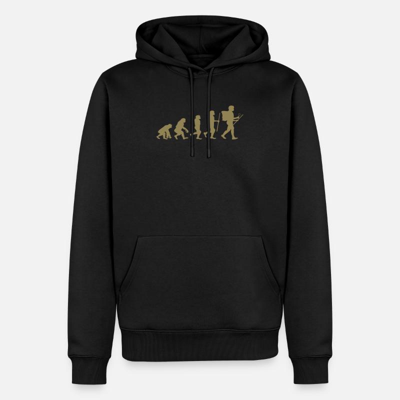 Geocaching evolution Shirt - Männer Premium Bio Hoodie - Schwarz