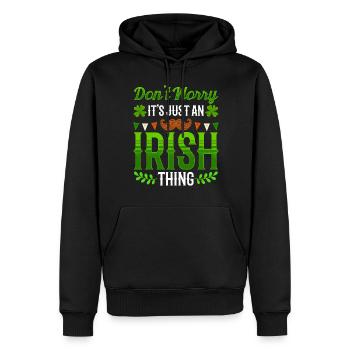 Ne vous inquiétez pas, ce n’est qu’un Irlandais excentrique irlandais - Sweat à capuche Premium bio Homme - noir - Devant - Nico (187cm)