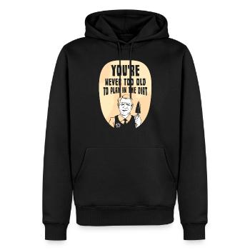 Man Ist Nie Zu Alt Um Im Dreck Zu Spielen Opa - Männer Premium Bio Hoodie - Schwarz - Vorne - Nico (187cm)