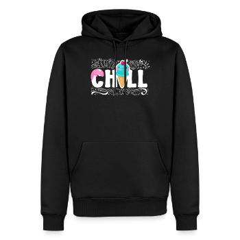 Ice Cream Cone Chill - Männer Premium Bio Hoodie - Schwarz - Vorne - Nico (187cm)