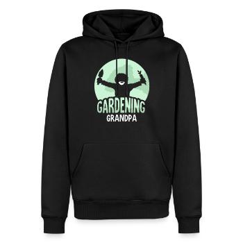 Jardinage Grand-père Jardin Grand-père Jardinier - Sweat à capuche Premium bio Homme - noir - Devant - Nico (187cm)