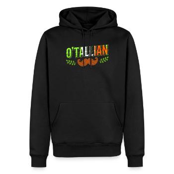 O’tallian Irlandais Italien Irlandais Irlande Gaélique - Sweat à capuche Premium bio Homme - noir - Devant - Nico (187cm)