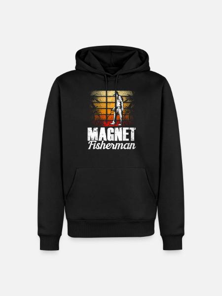 Magnetfischer Magnet Magnetfischen - Männer Premium Bio Hoodie - Schwarz