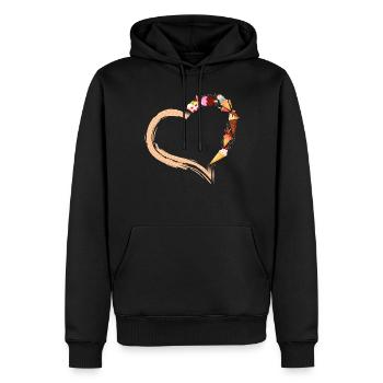Ice Cream Heart Cone Popsicle - Männer Premium Bio Hoodie - Schwarz - Vorne - Nico (187cm)