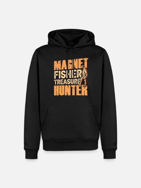 Magnet Fischer Schatzsucher Magnetfischen - Männer Premium Bio Hoodie - Schwarz
