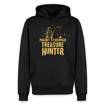Magnetfischer Schatzsucher Magnetfischen Magnet - Männer Premium Bio Hoodie - Schwarz - Vorne - Nico (187cm)