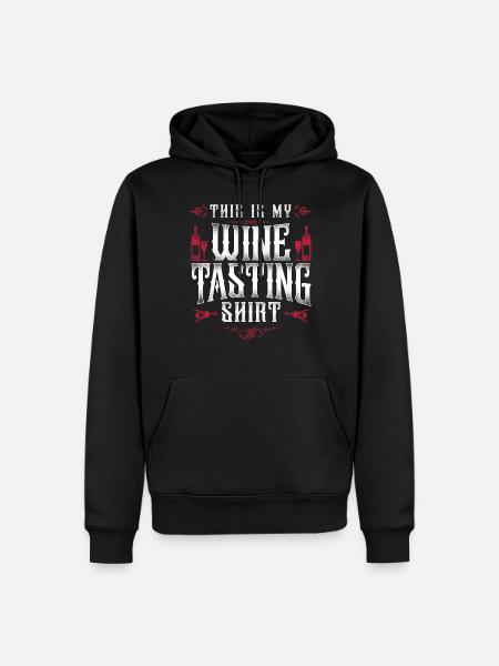 Sommelier Wine Drinking Tasting - Men’s Premium Organic Hoodie - black