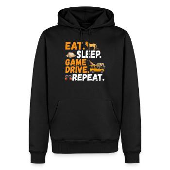 Safari-familienurlaubsgestaltung Für Eine - Männer Premium Bio Hoodie - Schwarz - Vorne - Nico (187cm)
