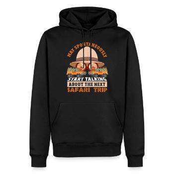 Safari-familienurlaubsgestaltung Für Eine - Männer Premium Bio Hoodie - Schwarz - Vorne - Nico (187cm)