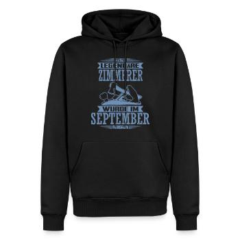 Zimmerer Geburtstag September Geburtsmonat - Männer Premium Bio Hoodie - Schwarz - Vorne - Nico (187cm)