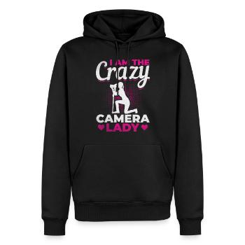 Photographe Girl Photography - Je suis le - Sweat à capuche Premium bio Homme - noir - Devant - Nico (187cm)