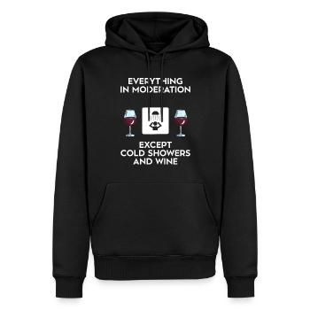 Ice bath - Men’s Premium Organic Hoodie - black - Front - Nico (187cm)