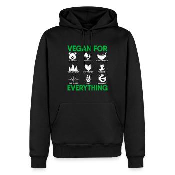 Végétalien pour tout Végétal Végétarien Diet Veggies - Sweat à capuche Premium bio Homme - noir - Devant - Nico (187cm)