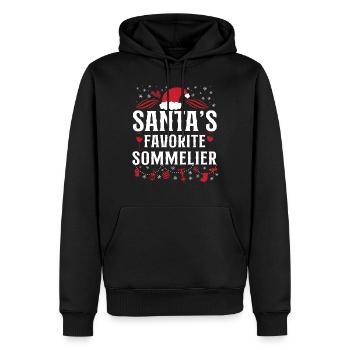 Sommelier Wine Drinking Tasting - Men’s Premium Organic Hoodie - black - Front - Nico (187cm)