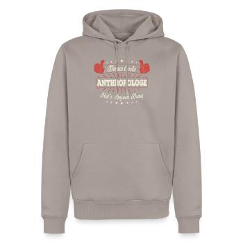 Dieser Coole Anthropologe Geschenk Kollegen Spruch - Männer Premium Bio Hoodie - Taupe - Vorne - Nico (187cm)
