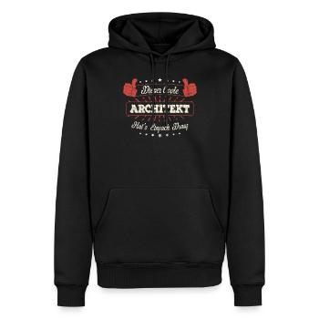 Dieser Coole Architekt Geschenk Kollegen Spruch - Männer Premium Bio Hoodie - Schwarz - Vorne - Nico (187cm)