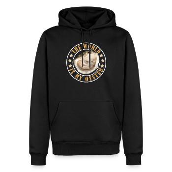 The World is My Oyster Oysters - Men’s Premium Organic Hoodie - black - Front - Nico (187cm)