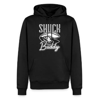 Huîtres Shuck Buddy - Sweat à capuche Premium bio Homme - noir - Devant - Nico (187cm)
