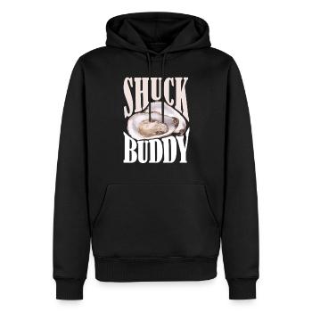 Huîtres Shuck Buddy - Sweat à capuche Premium bio Homme - noir - Devant - Nico (187cm)