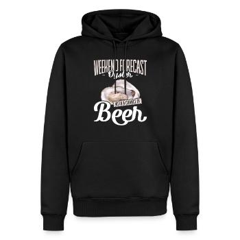 Weekend Forecast Oysters with a Chance of Austern - Men’s Premium Organic Hoodie - black - Front - Nico (187cm)