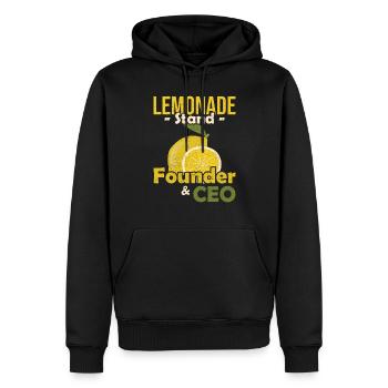 Fondateur et PDG de Lemonade Stand Limonadenstand - Sweat à capuche Premium bio Homme - noir - Devant - Nico (187cm)