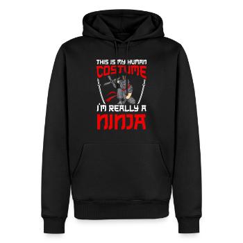 Ninja Geschenk Karate Ninjutsu Judo Samurai Japan - Männer Premium Bio Hoodie - Schwarz - Vorne - Nico (187cm)