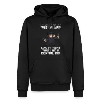Ninja Ninjutsu Judo Katana Kinder Shuriken Warrior - Männer Premium Bio Hoodie - Schwarz - Vorne - Nico (187cm)