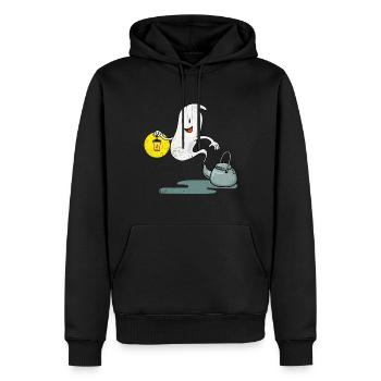 Halloween Tshirt Halloweenparty Mörder Killer Tod - Männer Premium Bio Hoodie - Schwarz - Vorne - Nico (187cm)