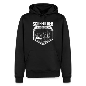 Scaffolding Builder Gift Work Occupation Construction Worker Job - Men’s Premium Organic Hoodie - black - Front - Nico (187cm)