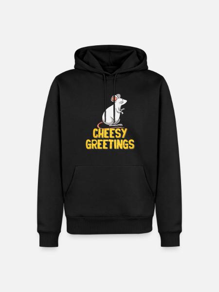 Souris Souris Cadeau Rat Rongeur Souris Souris Lousemaus - Sweat à capuche Premium bio Homme - noir