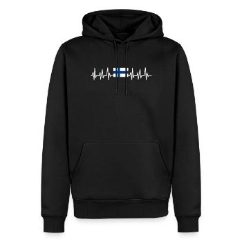 Finnland Geschenk Urlaub Lappland Heimat Finne - Männer Premium Bio Hoodie - Schwarz - Vorne - Nico (187cm)