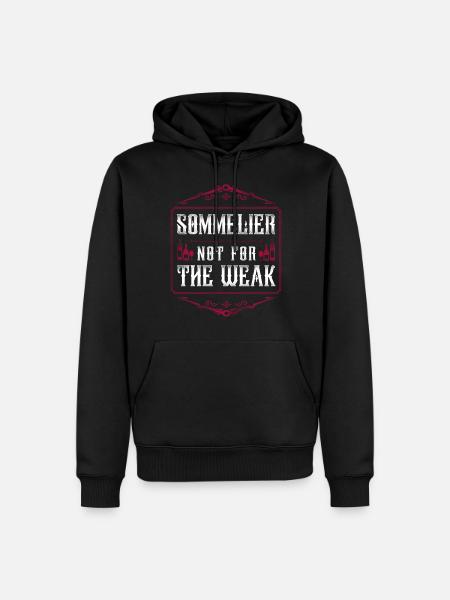Sommelier Wine Drinking Tasting - Men’s Premium Organic Hoodie - black