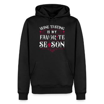 Sommelier Wine Drinking Tasting - Männer Premium Bio Hoodie - Schwarz - Vorne - Nico (187cm)