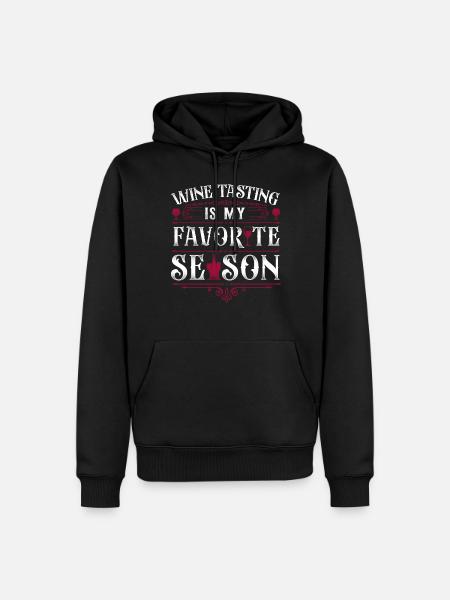 Sommelier Wine Drinking Tasting - Men’s Premium Organic Hoodie - black