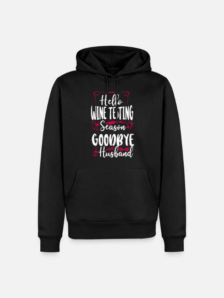 Sommelier Wine Drinking Tasting - Men’s Premium Organic Hoodie - black